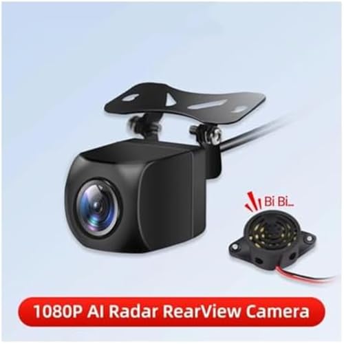 XEDLAMP Kamera cofania samochodu Kamera cofania samochodu Ahd 1080P Alarm Wodoodporna 145 Szerokokątna kopia zapasowa AI, dla inteligentnego widoku z tyłu(BLACK AIHS01)