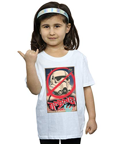 Star Wars Girls Rebels Poster T-Shirt White 5-6 Years