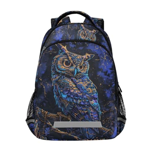 Sac à dos hibou bleu pour soulager les épaules des écoliers, cartable léger
