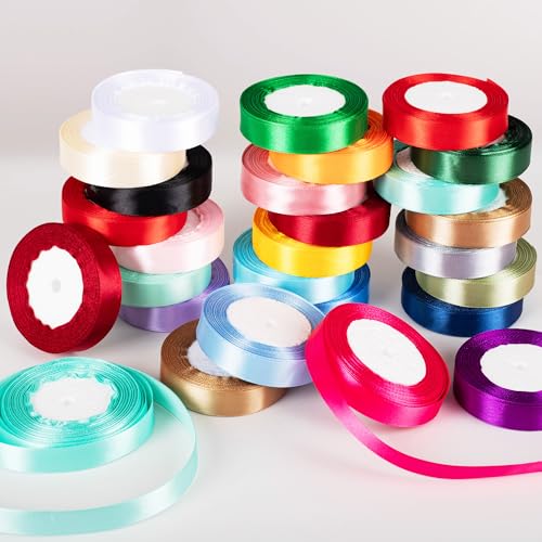 22m x 20mm Wide Dark Green Ribbon Thick Green Christmas Ribbon for Gift Wrapping, 4/5 inch Thick Green Satin Ribbon for Christmas Wrapping Present Cake Xmas Tree Hair Bow Bouquet Crafts Decorations - Image 4