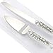 Juvale Wedding Cake Cutting Set - Stainless Steel Silver Forged, 13 In Knife & 10.5 in Server - Diamond Cake Knife & Server for Weddings & Anniversaries - Faux Crystal Ribbon Accents