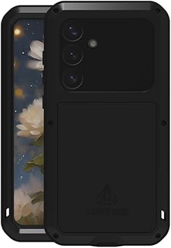 LOVE MEI for Samsung Galaxy S25+/S25 Plus Case,Outdoor Heavy Duty Rugged Full Body Protection Case Military Bumper Aluminum Metal Dust/Shockproof Case with Tempered Glass for Galaxy S25 Plus Black