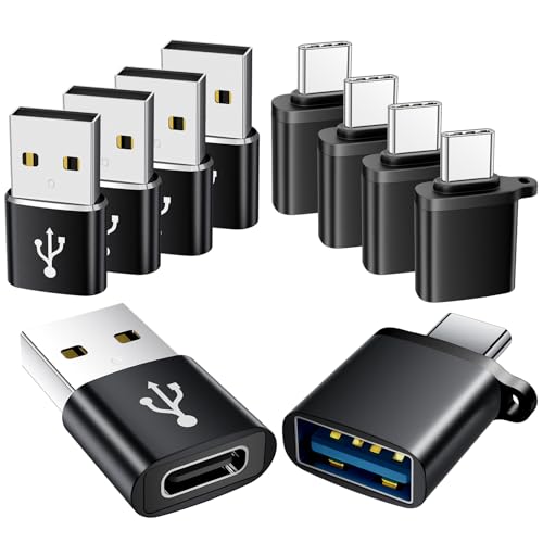 AiNEERich USB A Type C Male Female Adapter 10-Pack,Charger & OTG Converter