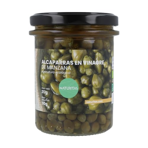 Alcaparras ecológicas con vinagre de manzana 110 g Naturitas Essentials | Agricultura ecológica