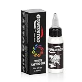Tattoo Ink 1oz Professional White Tattoo Ink Pigment for Tattoo Artists, Smooth Flow, Consistent Color Application, Vegan-Friendly (White 30ml)