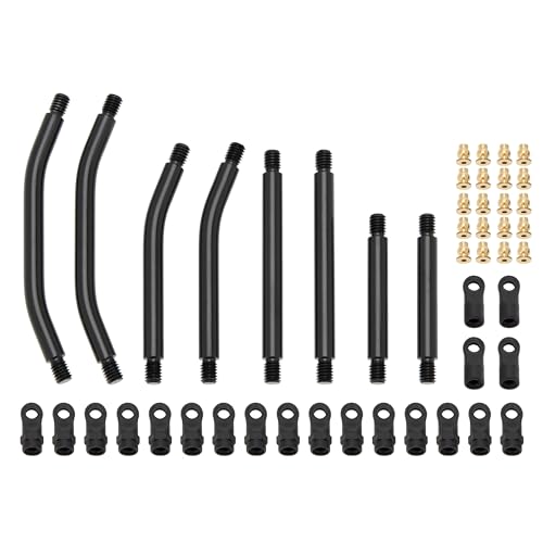 MEUS Racing SCX24 Links Double Bent Links High Clearance Chassis Links Set for Axial SCX24 C10 Bronco Wrangler 1-24 RC Crawler (Aluminum Alloy)