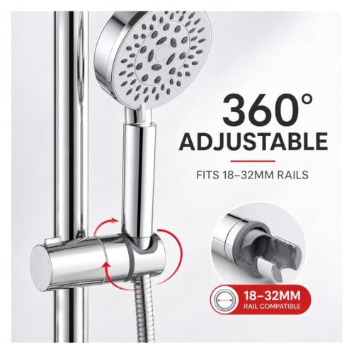Soporte para cabezal de ducha universal con abrazadera móvil (Pack de 3) 4