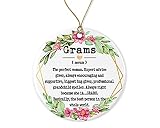 WolfeDesignPDD Grams Noun Ornament - Christmas Ornament for Grams - Mother's Day Ornament - Grams Gi