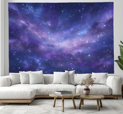 Tapiz de pared de cielo estrellado MULERN para cubrir imperfecciones y decorar el dormitorio 2