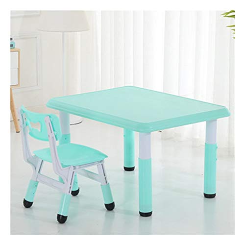 Preisvergleich Produktbild CHAXIA Kindertisch Stuhl Landschaft Kunststoff Einstellbar Spieltisch Langlebig, 3 Arten (Color : Green, Size : B)