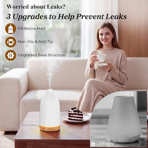 Image of URPOWER 150ML Essential Oil Diffusers for Home, Ultrasonic Aromatherapy Diffuser with 7 Color Changing Lights, Timer & Auto Shut-Off, Scent Diffuser for Bedroom, Office, Yoga