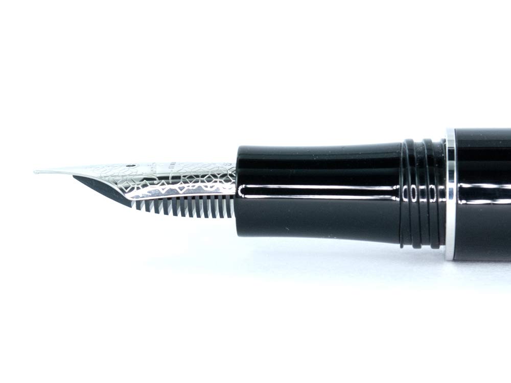 Montegrappa Penna stilografica Elmo 01, resina nera, ISEOR-AC
