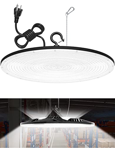ORRGENA UFO LED High Bay Lights, 240W 33600LM (150lm/w) 5000K Up and Down Lighting Low Bay Light with 110V Plug for Barn Warehouse Shop Garage Workshop ORRGENA UFO LED High Bay Lights, 240W 33600LM (150lm/w) 5000K Up and Down Lighting Low Bay Light with 110V Plug for Barn Warehouse Shop Garage Workshop