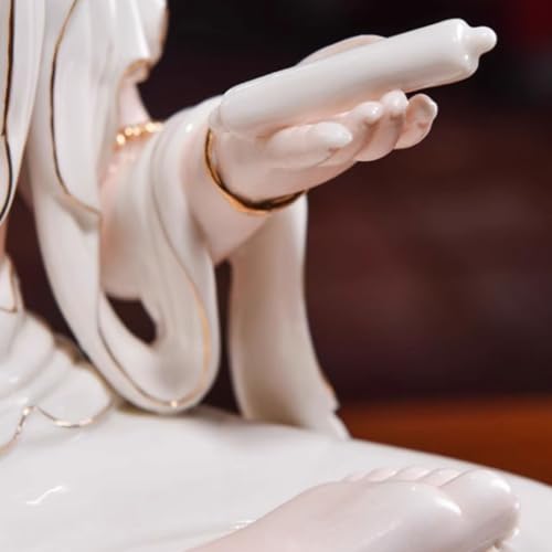 Statue de Bouddha peinte à la main en céramique de salon