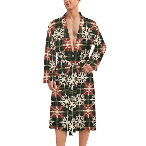 Peignoir homme kimono léger pour des matinées cocooning à carreaux