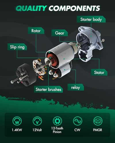 Image of SCITOO Starters Compatible with Cadillac CTS 2005-2007 2.8L / SRX 2010-2011 3.0L / STS 2006-2011 3.6L for Chevrolet Camaro 2010-2011 3.6L SMT0331 17996
