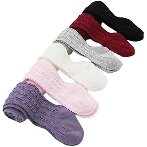 REWANGOING 6 Pack of Baby Infant Toddler Kids Girl Legging Pants Tights Stockings 3-4 Years Cover