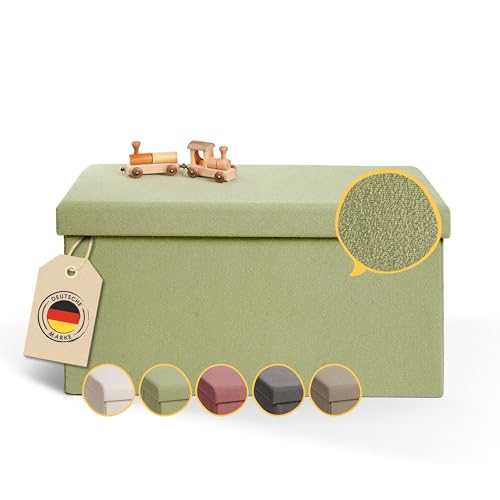Laleni Große Sitzbank mit Stauraum 76 x 38 cm für den Innenbereich für Schlafzimmer Truhe in Grün
