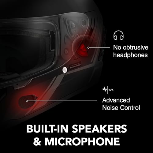 Image of Sena Stryker Full Face Smart Helmet with Integrated Mesh and Bluetooth Communications, LED Taillight, and Sound by Harman Kardon, DOT (Gloss White, Medium)