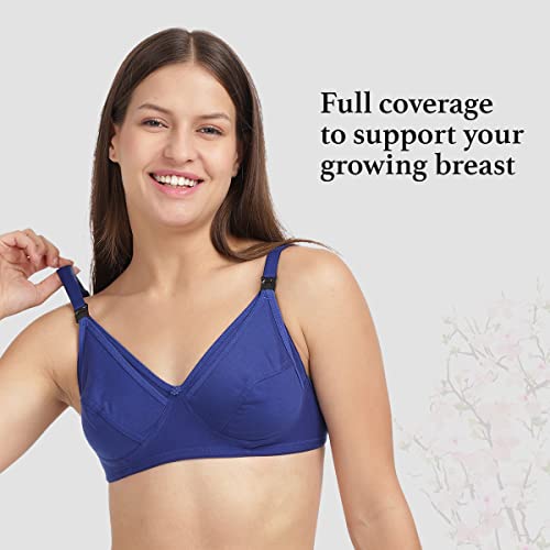 Image of Femzy Women's Cotton Non-Padded Wire Free Maternity Bra
