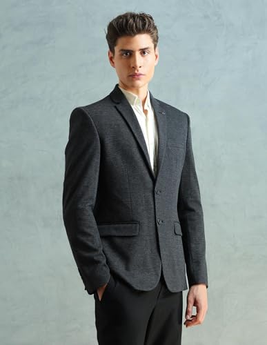 Image of Arrow Men's Zero Calorie Slim Fit Textured Blazer