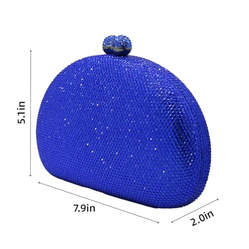 Image of UMREN Women Sparkly Rhinestone Evening Bag Crystal Clutch Purses Glitter Shell Shaped Handbag Wedding Prom Shoulder Bag