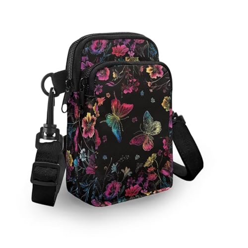 Image of Hawaiian Tribal Small Crossbody Bags for Women Cell Phone Bag Purse, Sea Turtle Zipper Sling Purses Shoulder Bag