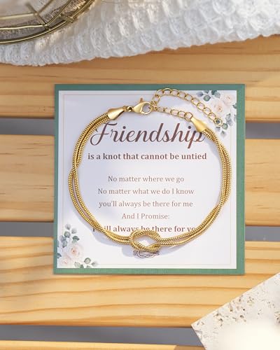Image of Tarsus Love Knot Friendship Bracelets, Best Friend Jewelry Gifts for Women