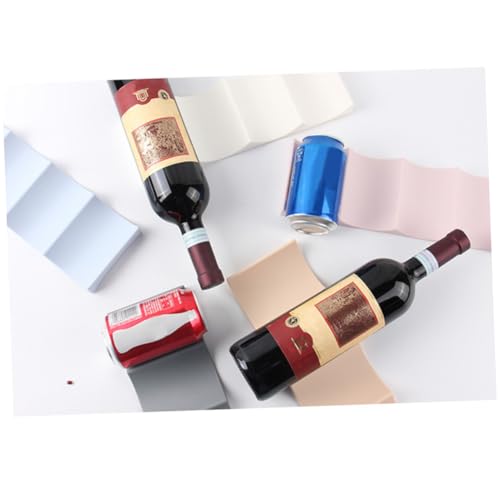 Soporte apilable de plástico para botellas de vino azul miniatura 4