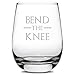 Premium Game of Thrones Wine Glass, Bend the Knee, Hand Etched 14.2 oz Stemless Gifts, Made in USA, Sand Carved by Integrity Bottles