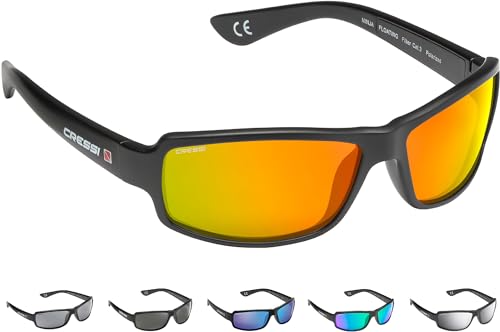 Cressi Ninja Floating - Gafas Flotantes Polarizadas Para Deportes Con Una Protección 100 Uv Adultos Unisex, Negro Lentes Verde Espejadas Cressi Ninja Floating - Gafas Flotantes Polarizadas Para Deportes Con Una Protección 100 Uv Adultos Unisex, Negro Lentes Verde Espejadas