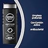 Nivea Men DEEP Active Clean Charcoal Body Wash, Cleansing Body Wash with Natural Charcoal, 3 Pack of 16.9 Fl Oz Bottles