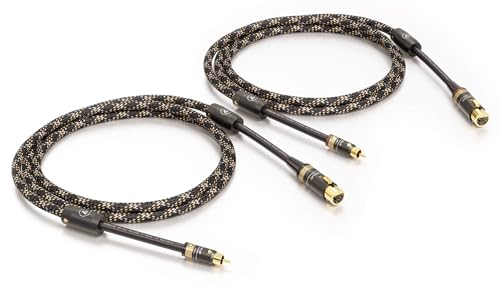1Pair 1,0m Viablue NF-S1 SILVER QUATTRO RCA-XLR FEMALE CABLE MONO 1Pair 1,0m Viablue NF-S1 SILVER QUATTRO RCA-XLR FEMALE CABLE MONO