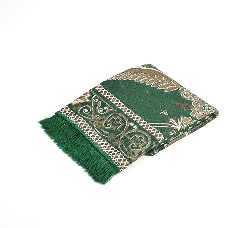 Home Decor Cotton Carpets for Living Room 5x7 feet Multi-Use Flower Design Carpet Mats (Green Colour)