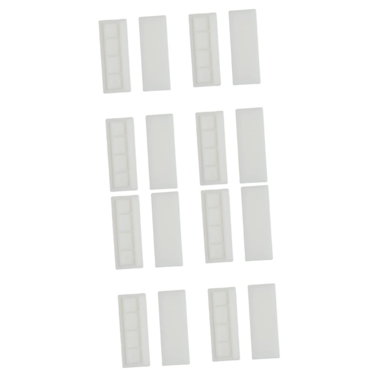 Alipis 8 Pcs Power Strip Wall Mounted Holder Extension Cable White Accessories Extension Block Wall Fixator Punch- Free Socket Holder Electrical Multi-outlets Socket Retainer Desk