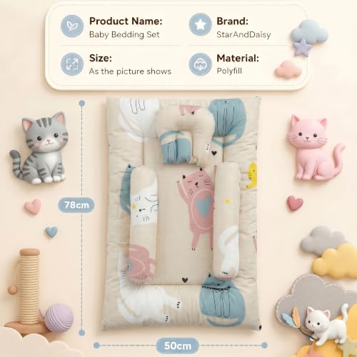 Image of StarAndDaisy Newborn Baby Bedding Set, Baby Bed Soft & Breathable, Godari Boys & Girl Design.