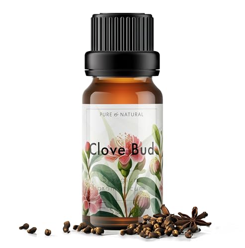 Image of Esslux Clove Essential Oil for Oral Care | 100% Natural Clove Oil for Teeth & Gums | Ideal for Hair, Skin, and Soap Making | Warm, Spicy Scent for DIY Projects, 10 ML