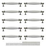 Rowiz 10PCS European Classic Style Handle Kitchen Door Handles, Cupboard Drawer Bedroom Furniture Handles Ceramics Hole centres 128 mm