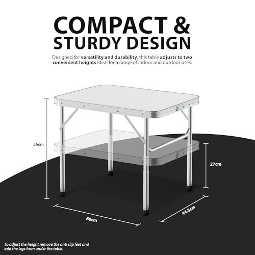 ZENO Folding Table 2FT | Camping Table | Folding Tables with Anti Slip Feet, Waterproof Top & Easy To Carry | Foldable Table Great for Indoor & Outdoor Use | Trestle Table | Adjustable Height - Image 4