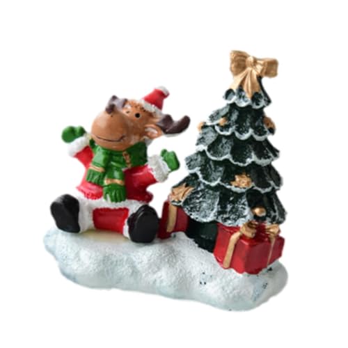 Statue de Noël en résine de 6,5x6 cm pour décoration de table