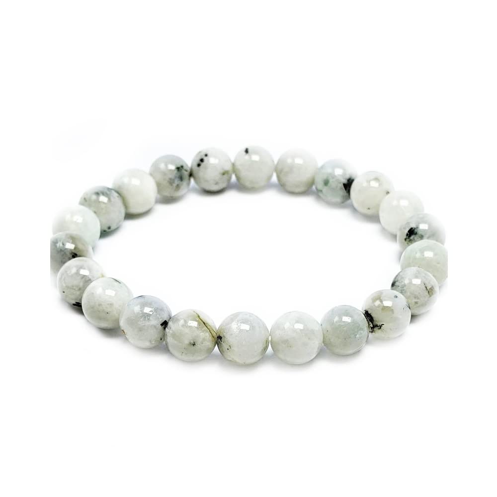 REBUY Rainbow Moonstone Gem Stone Bracelet, Bead Size 8 mm For Men & Women (B09R9BTJ2J) Amazon Price History, Amazon Price Tracker