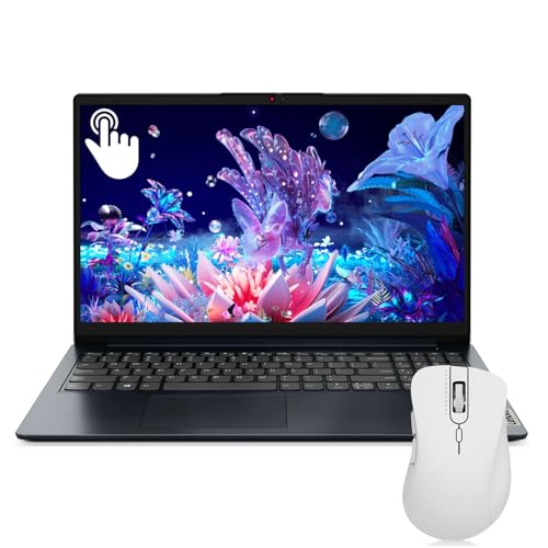 Image of Lenovo IdeaPad 1 15.6 inch FHD Touchscreen Laptop, Intel Core i5-1335U, 16GB RAM, 1TB SSD, Webcam, HDMI, SD Card Reader, Wi-Fi 6, Win 11 Home, Abyss Blue, Bundle with Thunderobot ML101 Wireless Mouse