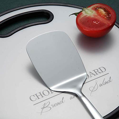 Image of Stainless Steel Spatulas, Berglander Solid Turner,Barbecue Metal Spatulas Turner For Cooking, Kitchen Spatula For Nonstick Cookware, Dishwasher Safe, Easy to Clean