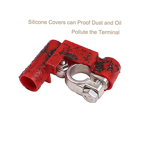 Marsflex Battery Cable Set(Positive + Negative) 4 Awg 2 Feet(24 Inch) With 3/8 Tinned Copper Lugs And Terminals Connectors Clamps With Protector Cover For Automotive, Marine, Solar, Atv, Rv #TOP4