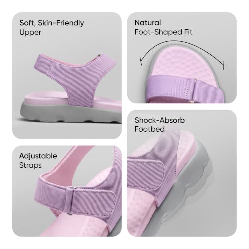 Image of Frido Cloud Comfort Back Strap Sandals for women, Stylish Sandals with Ergonomic Arch Support, Soft Cushioned Footbed & Breathable Canvas Upper for Work, Travel & Outings