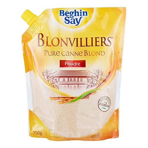 Sans Marque - Le Blonvillier Sucre Blond De Canne 750G - Sucre Naturel Non Raffiné pour Vos Recettes Maison - Qualité Premium - Emballage Refermable de 750g - Lot De 4 - Vendu Par Lot