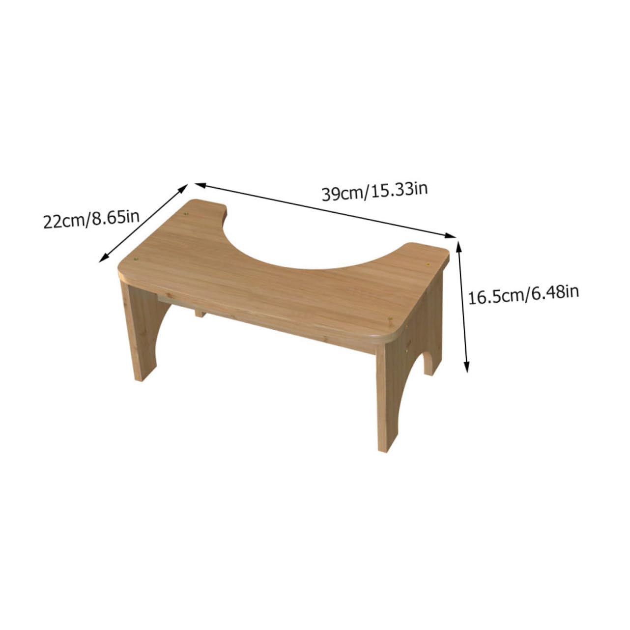 BESPORTBLE Bathroom Toilet Stool Boys and Girls Size Thick Wooden Construction Anti-Slip Longevity Comfortable Footrest