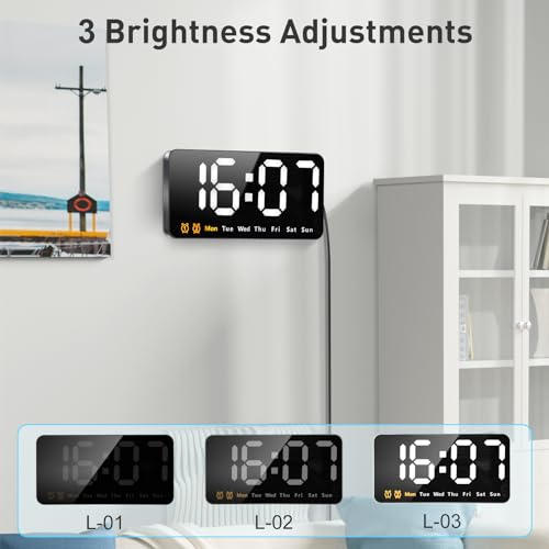 Aceshop Large LED Display Alarm Clock - Image 4