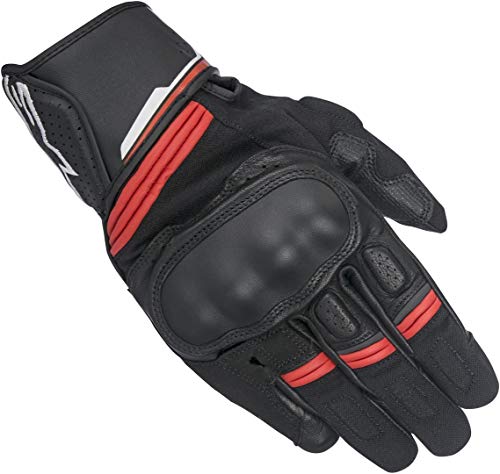 Gants de moto Alpinestars Booster en cuir et textile coqué pour motard
