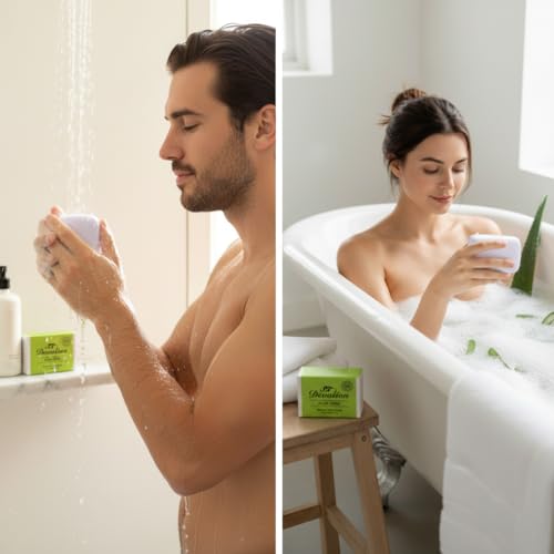 Image of Devotion Aloe Vera Natural Bath Soap | 75g | Pack of 6 | Moisturizing & Soothing | Gentle, Natural Ingredients